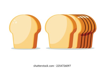 bread loaf isolate vector illustration