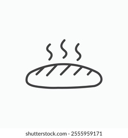 Bread loaf isolated icon. vector illustration.