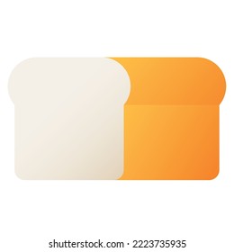 Bread loaf isolated on white background, illustration, icon, element