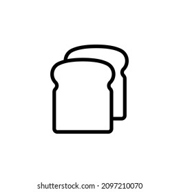 Brotlaib-Linie Symbol-Design Vektorvorlage