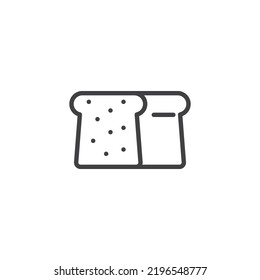 Bread loaf line icon. linear style sign for mobile concept and web design. Bread outline vector icon. Symbol, logo illustration. Vector graphics