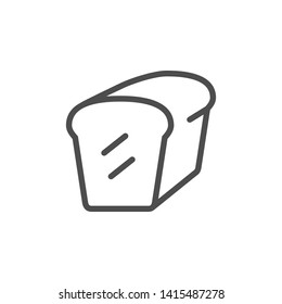 Bread loaf line outline icon