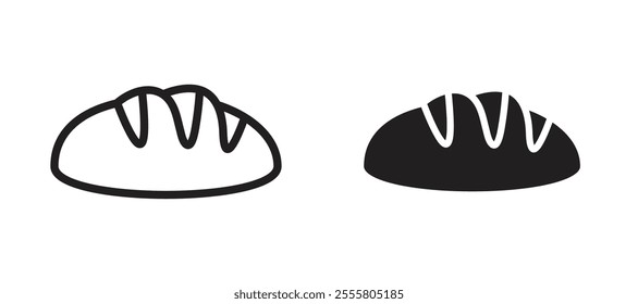 Bread loaf liner icon vector set.