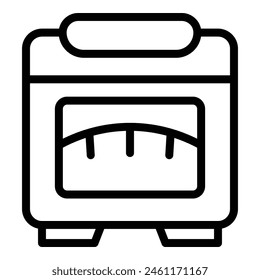 Brotlaib Maker Symbol Umriss Vektorgrafik. Zubereitung von hausgemachten Speisen. Haushaltskost