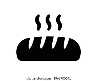 Bread loaf meal vector icon
