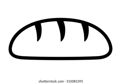 Bread Loaf Or Bread Roll Line Art Vector Icon For Food Apps And Websites
