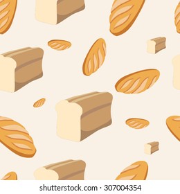 Bread loaf seamless texture vector illustration
