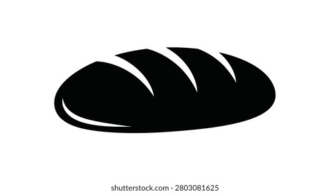 bread loaf silhouette on transparent background high quality