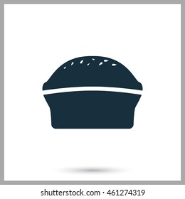 Bread loaf simple icon on the background