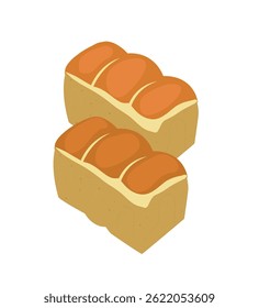 Pão ou pão. Conjunto de ícone de padaria fatiada de pão,