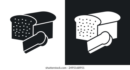 Bread Loaf vector icon set in solid style.
