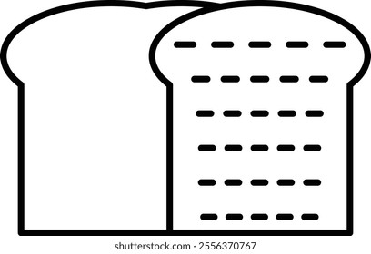 Bread Loaf Vector Line Icon Design