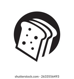 Bread loaf in vector silhouette