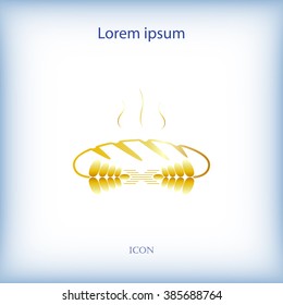 bread, loaf and wheat. vector illustration