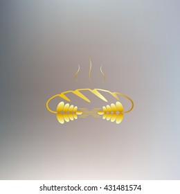 bread, loaf and wheat, vector illustration.