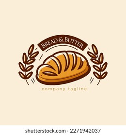 Logo del pan. Logo de panadería y pastelería. Ilustración vectorial. Marca de empresa