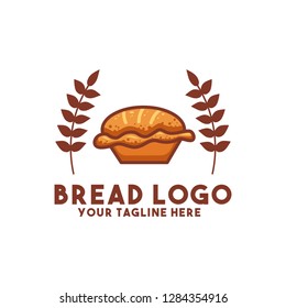 bread logo with cake white natural graphic 3d concept vector design