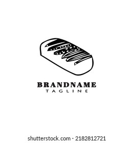 bread logo cartoon design template icon black modern isolated vector flat