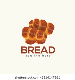 Bread logo with Challah  Illustration Vector Design Template.  Hi-Quality Premium Bread Clip Art, And Icon Design Template Elements With Knife And Vector Bread Color.