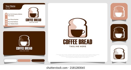 Bread Logo Design with combination coffee logo and business card