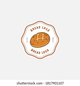 Plantilla de diseño del logotipo del pan. Insignia elementos de pan para el restaurante. ilustración vectorial.