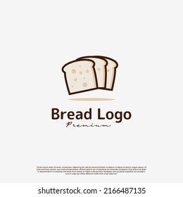 vintage de diseño del logotipo del pan, tres logotipo del pan en fondo aislado