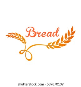 Bread Logo Framed By Ears Of Wheat .