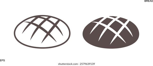 Bread logo. Isolated bread on white background