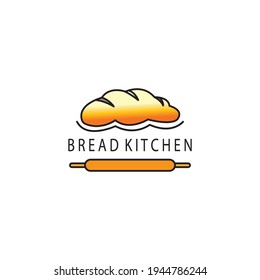bread logo for restaurant vector illustration color line design