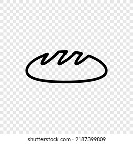 Bread logo simple icon vector. Flat design. Transparent grid.ai