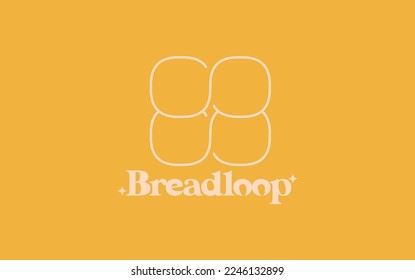 Bread logo that repeats each other, very simple and elegant