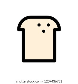 bread logo,food and beverage, editable outline icon