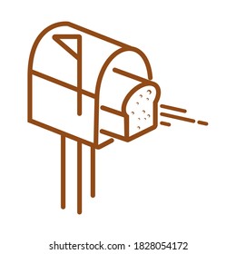 bread in mail box symbolized bread delivery