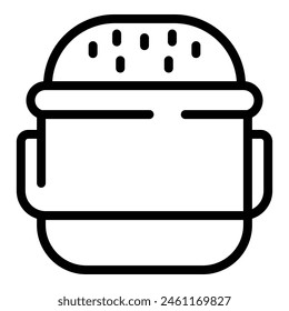 Bread maker appliance icon outline vector. Homemade bread baking. Kitchen automatic device