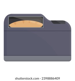 Bread maker equipment icon cartoon vector. Menu food. Making button culinary