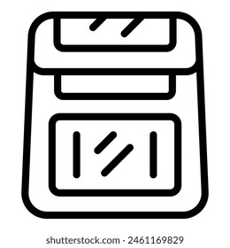 Bread maker icon outline vector. Baking bread machine. Kitchen culinary appliance