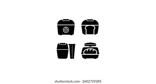 Bread maker icon. Simple line, outline vector elements of kitchen object for ui and ux, website or mobile application