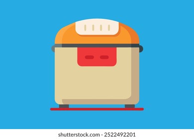 Bread maker vector art illustration.