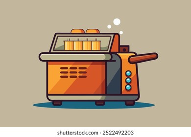 Bread maker vector art illustration.