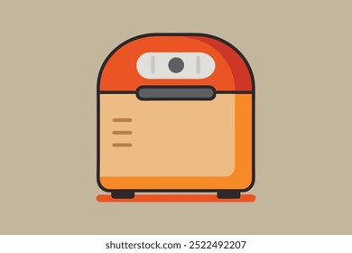 Bread maker vector art illustration.