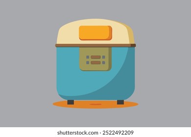 Bread maker vector art illustration.