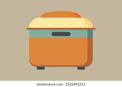 Bread maker vector art illustration.