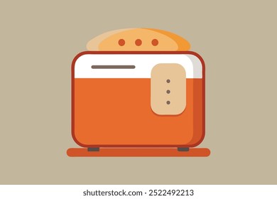 Bread maker vector art illustration.