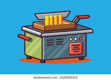 Bread maker vector art illustration.