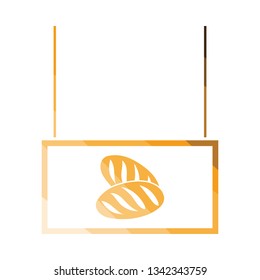 Icono del departamento del mercado del pan. Diseño de color plano. Ilustración vectorial.
