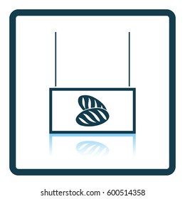 Bread market department icon. Shadow reflection design. Vector illustration.