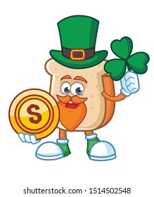 bread mascot character design vector