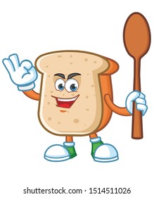bread mascot character design vector