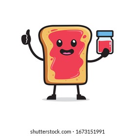 Bread mascot character design vector