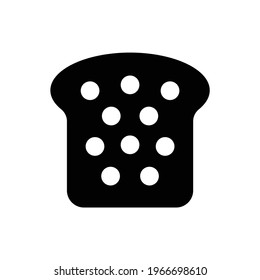 Icono de vector de bocadillo de harina de pan